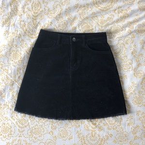 brandy melville black corduroy skirt